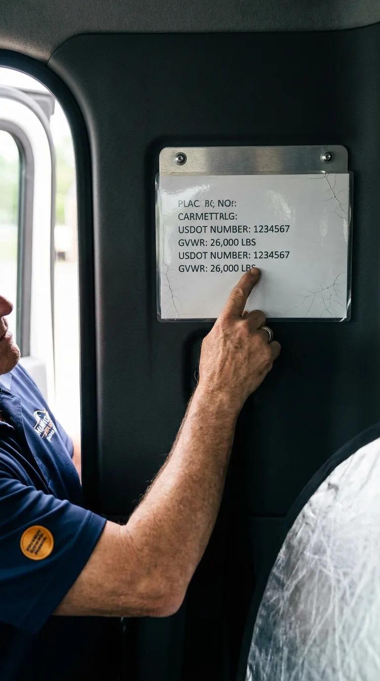 USDOT licensing placard verification in Meadville